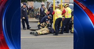 Firefighters rescue man who was stuck in drain pipe