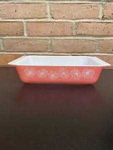 Vintage Pyrex Pink Daisy #575-B 2 Quart Space Saver Casserole Dish Gorgeous Pink Baking Dish Retro Mid Century Kitchenware - Etsy