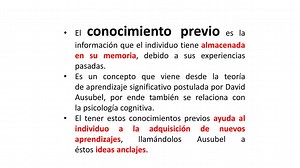 Teoria De Los Conocimientos Previos De Ausubel