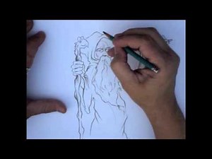 Draw With The Cartoon Dude - How To Draw A Wizard
