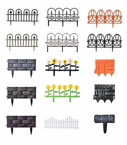 Huazhiai Backyard Lawn Edging Border Outdoor Garden Fence Decorative Metallic Panels Plastic Fencing