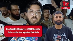Non Gazetted Employee of GMC Hospital Doda candle March protest in #Doda | Jammu Tribune