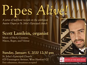 Pipes Alive! Organ recital series in W. Hartford begins January 5