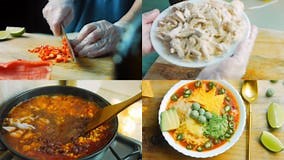 Four Videos with the Preparation of Mexican Soup with Three Kinds of Cheese. Royal Soup with Added Avocado and Peanuts Stock Footage - Video of gourmet, healthy: 258635350
