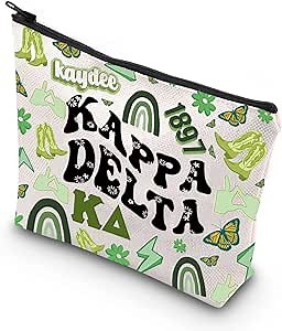 WCGXKO Kappa Delta Sorority Gift Meet the Chapters Gift Fraternity & Sorority Travel Cosmetic Pouch (KAPPA DELTA)