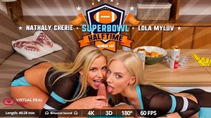 #vron lola myluv & nathaly cherie (superbowl halftime) [2018 virtual reality, vr] [sidebyside, 1080p] [smartphone / mobile]