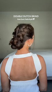 this was a serious arm workout 😅 #braidstyles #dutchbraids #updo #lowbunhairstyle #easyhairstyle #hairtututorial | Haircaretipps