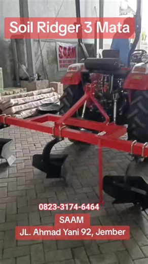 43K views · 359 reactions | Soil Ridger 3 Mata - Hub SAAM 0823-3174-6464 #pembuatguludan #soilridger #ridger #singkalkupu #saam #saamjember #traktor SAAM - Santoso Advance Agricultural Machinery @saam @saammesinpertanian | SAAM - Santoso Advance Agricultural Machinery | Facebook