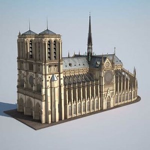 Notre-Dame de Paris 3D Model by SQUIR