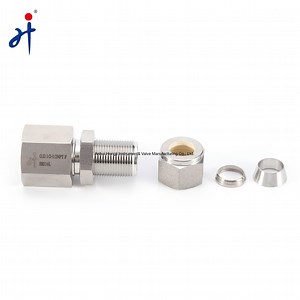[Hot Item] SS316 Female NPT Tube Fitting Connector Compression Fittings Female Bulkhead Adapter