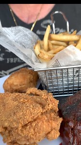 Fried chicken and baby back ribs and Fries $17 at chicken Charlie’s table 👍 Tomorrow (Sun Mar 31st) #happyEaster #🐰 That’s 2pc White OR dark chicken with 4 bone baby back ribs and fries 👍😀🔥 you can order online at chickencharlies.com or call us at 858-432-1202 We’re on the corner of Pomorado and Rancho Bernardo rd. chickencharliestable #chickencharlies #foryou #sandiego #friedchicken #🍺 #southern #style #crisp #chickenskin #fairstyle #dinein #bestchicken #eatout #comegetit | Chicken Charli