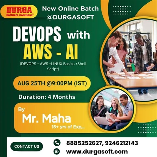 🚀 New Online Batch – DevOps with AWS – AI @ DURGASOFT