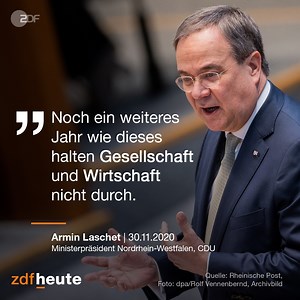 "Perspektiven ermöglichen": Nordrhein-Westfalens Ministerpräsident Armin Laschet (CDU) will ab Januar grundlegend neue Konzepte für den Kampf gegen Corona. | ZDF heute