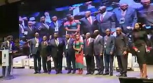 Peter Obi, Atiku Abubakar, Kassim Shettima and Chimamanda Adichie grace the stage at the Nigerian Bar Conference's 62nd Annual General Conference in Lagos on Monday | Africom