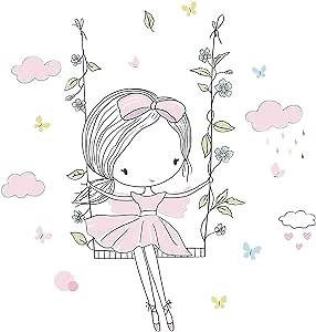 Wall Stickers for Girls Bedroom, Princess Room Decor for Girls Bedroom, Princess Room Decor, Princess Stickers, Wall Decals for Girls Bedroom, Kids Wall Decals, Peel and Stick Wall Decals Wall Decor