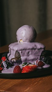 Taro pancakes from #CasaMadre 💜🔥 #dessert #dessertporn #taro #taropancakes #texas #mcallen #foodporn | Casa Madre