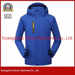 [Hot Item] Mens Winter Hooded Windbreaker Sports Jacket Waterproof Mountain Rain Jacket (J503)