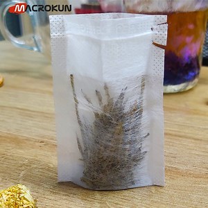 [Hot Item] PLA Non-Woven Drawstring Tea Bag Filter Bag Biodegradable Corn Fiber Empty Bag