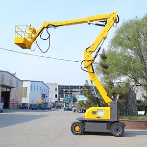 [Hot Item] Plataforma de elevación tipo cherry picker remolcable, elevador de brazo montado en camión, articulado, telescópico, móvil, hidráulico, remolque, elevador araña