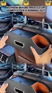 Multifunctional Car Seat Back Storage Box - Backseat Car Storage Organizer with Cup Holder, Tissue Box & Hook, Holds Phone/Snacks/Handbag, Suitable for Most Car Models (E)