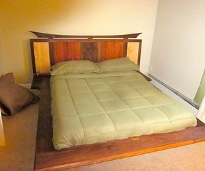 Floating Platform Bed With LED Accent Lighting