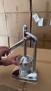 Cast Iron Juicer Hand Press, Manual Juicer Stainless Steel Lemon Squeezer, Heavy Duty Countertop Lime Citrus Crush Machine for Fresh Lemonade Orange Juice, For Home and Kitchen (Orange)