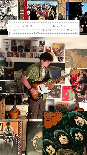 Bassline of The Day: Nowhere Man by The Beatles #shorts #thebeatles