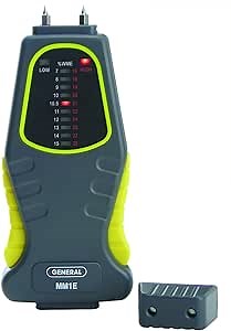 General Tools MM1E Moisture Meter, Pin Type, LED Bar Graph