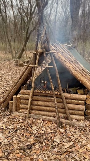 nob🇯🇵 on Instagram: "遊び心が詰まったお宿 作ってる時も、そこでゴロゴロ過ごしてる時も どちらも楽しくてしょーがない だから野遊びが好きなんだと思う！ video by @nobwoodsman #野営 #タープ泊 #ソロキャンプ #ブッシュクラフト #wildcamping #camping #tarp #bushcraft"