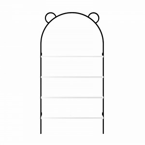 [Hot Item] Stylish Black Cartoon Shoe Display Rack for Retail Stores