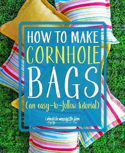 Easy To Make Cornhole Bags - Sewing With Scraps