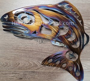 Salmon Metal Art Wall Decor - Etsy Canada