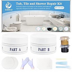 Bath Repair Kit (Color Match) 5oz Tub, Tile and Shower Tray Repair Kits Acrylic, Sink, Porcelain Repair Kit Acrylic White/Black/White/Grey White/Cashmere Grey/Thuner Gray/Dune/Biscuit/Almond/Bone