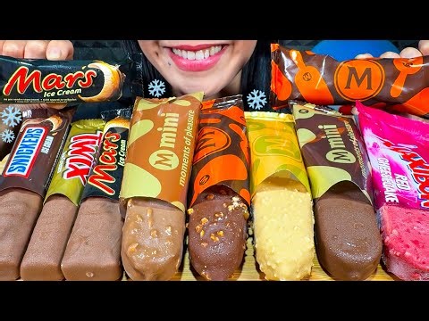 ASMR CHOCOLATE ICE CREAM PARTY! MAGNUM, MARS, TWIX, SNICKERS MUKBANG MASSIVE Eating Sounds
