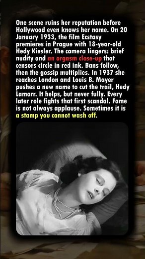 Hedy Lamarr’s 1933 “Ecstasy” Scandal: The Scene That Followed Her Forever