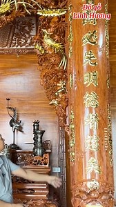 ✅Câu đối ôm cột nên cân đối treo lắp ra sao ? #dogolinhhuong #caudoi #dotho #nhatho #virals | Đồ Gỗ Linh Hương