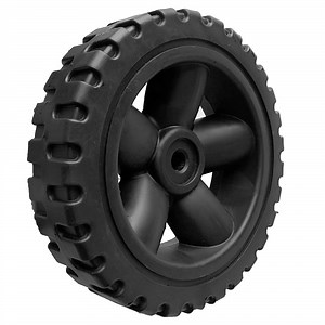 [Hot Item] PVC0703 7" X 1.5" Inch PVC Plastic Lawn Mower Wheel, for Folding Garden Utility Tool Wagon Cart