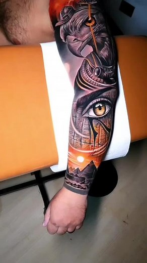 Intricate Eagle Tattoo Design on Arm