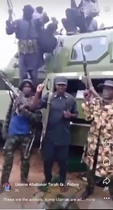 Now this is an embarrassment for President Bola Tinubu and his Service Chiefs. An uneducated terrorists leader, Bello Turji and his boys celebrating as they took over armoured personnel carrier (armoured bunker) with lots of ammunitions. Turji is even sending a warning to Nigerian Soldiers that he's coming for them. | Baron Large