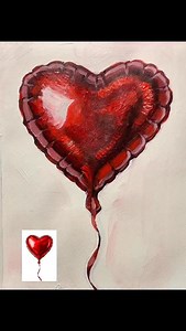 How to paint an inflatable heart with acrylic paint #acrylicpainting #paintingprocess #arttutorial #artistsoninstagram #patreonartist | Tatiana Filipowicz Filadora