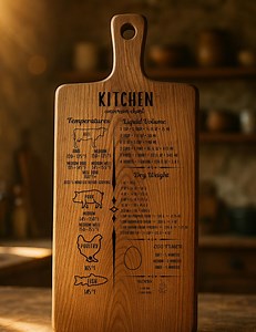 Tableau de conversion de cuisine SVG | Guide de cuisine et de pâtisserie | Téléchargement numérique | Planche à découper ou oeuvre d'art murale - Etsy France