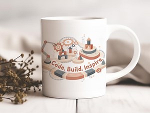 Engineer Gift, "code. Build. Inspire." Mug, STEM Graduation Gift, Cute Developer Coffee Cup, Robotics Gift, Future Engineer - Etsy