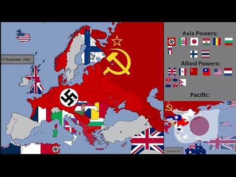 World War II with Flags: Every Day By: ‪@GeographyandSpace‬