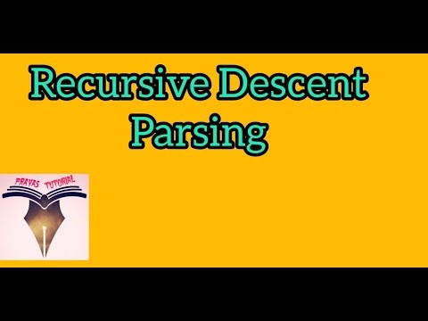 Recursive Descent Parsing | Top Down Parsing (C11)