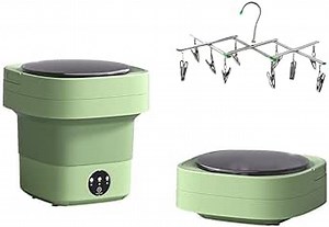 Portable Washing Machine + Drying Rack, Mini Washer 11L Large Capacity, Washer for Underwear, Baby Clothes or Small Clothes.Foldable Washing Machine for Camping, RV, Apartment, Dorm and Travel Laundry