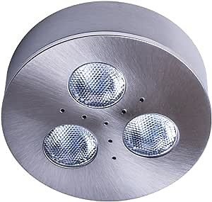 Armacost Lighting 223313 Recess or Surface Mount 4000K Fully Dimmable All Metal Pro-Grade LED Puck Light Fixture with Standard Dimmers, Black Satin Finish