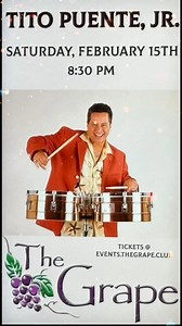 12 reactions | Ventura, Oxnard,California, let's Mambo with Tito Puente,Jr. and his latin jazz ensemble live in concert this Saturday, Feb 15th! Get your tickets now they are going fast. Click or copy and paste link below! https://rb.gy/4ena8t @thegrapeventura ##Ventura #California #valentinesweekend #Oxnard #TitoPuente #TitoPuentejr #latinjazz #mambomusic #concerts | Tito Puente Jr. | Facebook