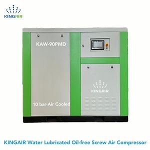 [Hot Item] 90kw 10bar Pm VFD Water Lubricated Oil-Free Screw Air Compressor Air Coold