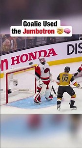 Brandon Bussi tracks puck on jumbotron 😭😲 #hockey #nhl