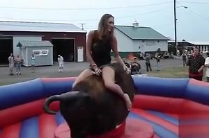 Bull ride uncovers the girl's pussy - watch on VoyeurHit.com. The world of free voyeur video, spy video and hidden cameras